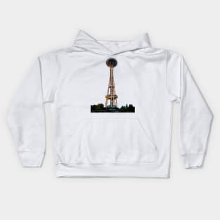 Space Needle (digital oil) Kids Hoodie